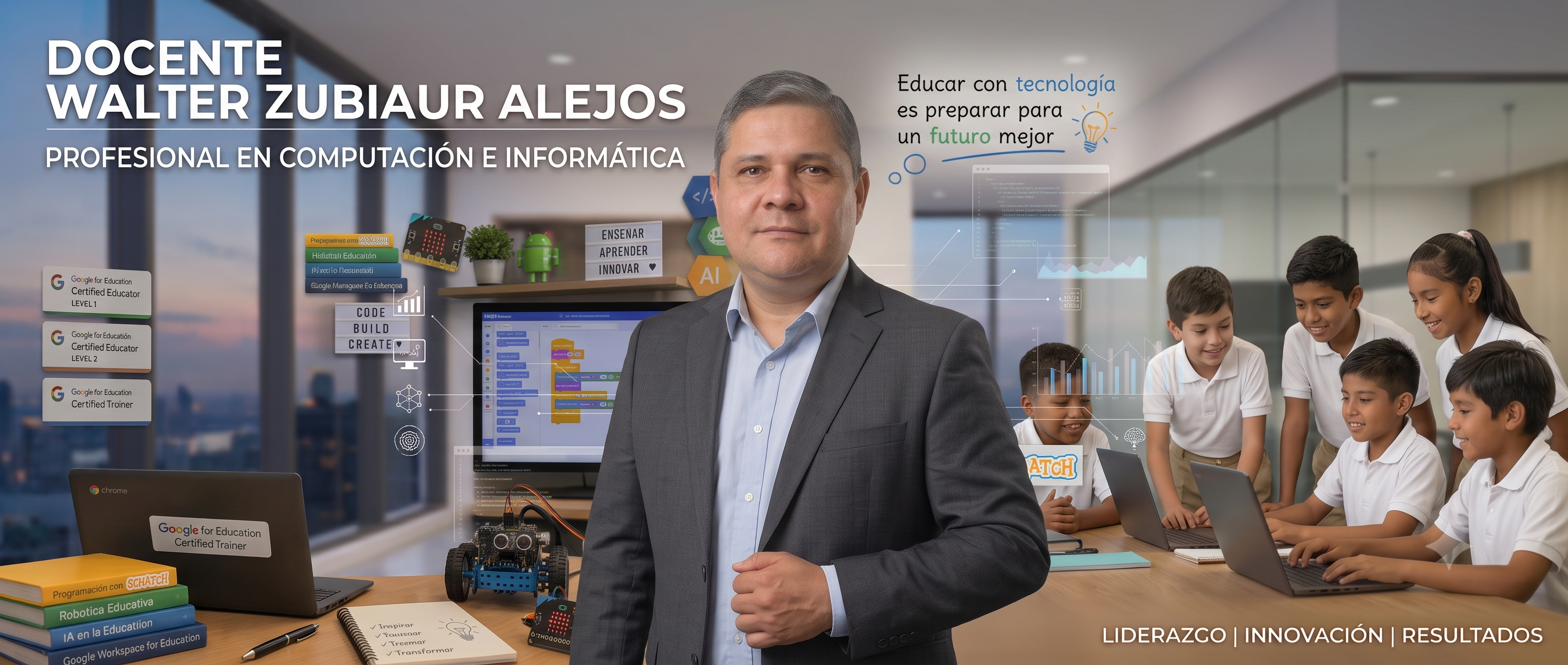 Walter Zubiaur Alejos, docente de Computación e Informática